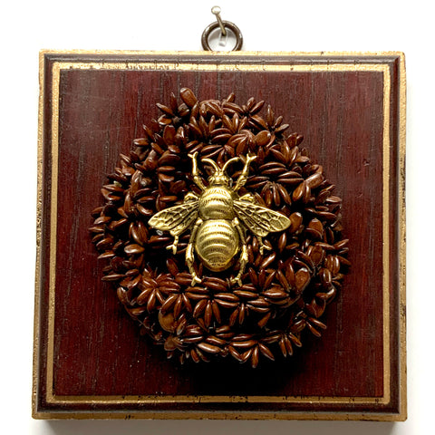 Wooden Frame with Grande Bee on Necklace (5