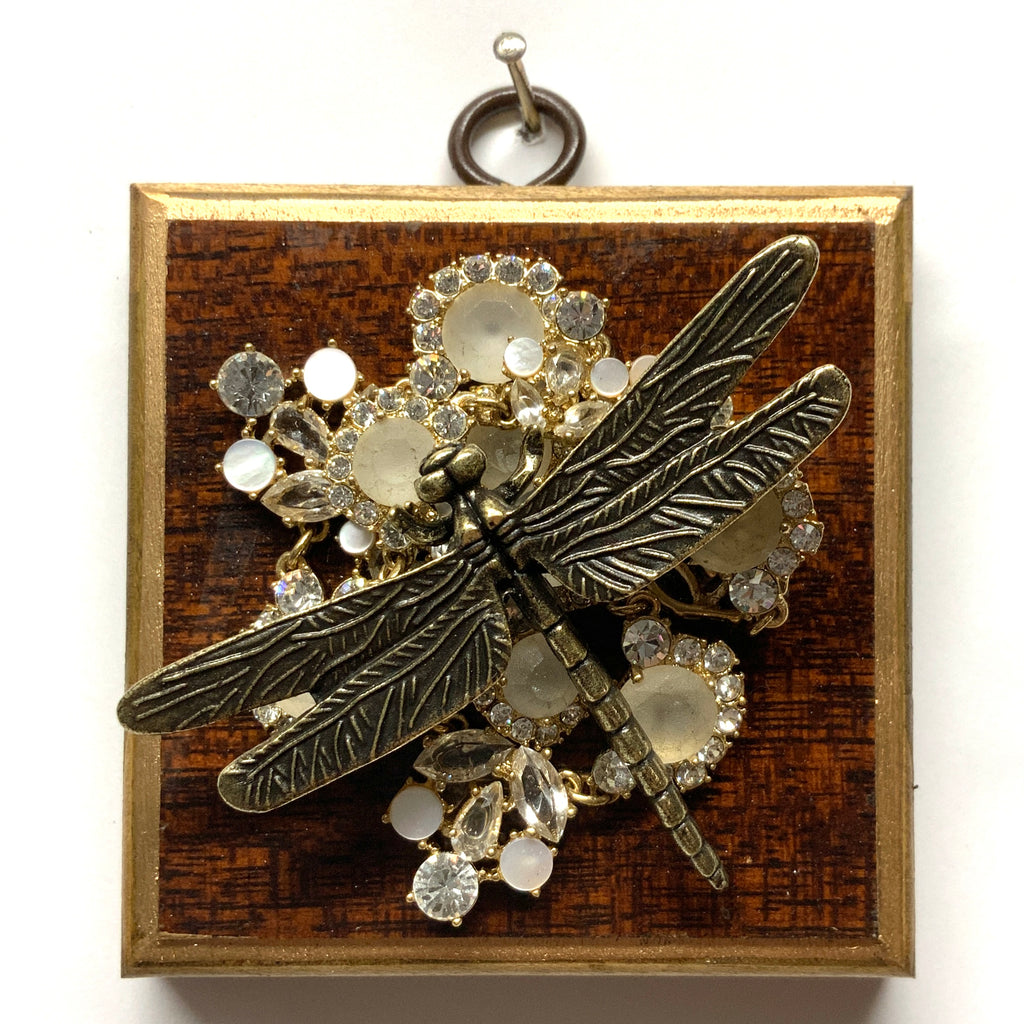 Wooden Frame with Dragonfly on Necklace (3.25