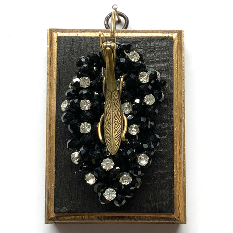 Bourbon Barrel Frame with Praying Mantis on Necklace (3.25