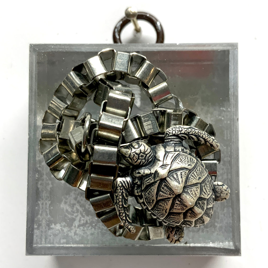 Acrylic Frame with Turtle on Necklace / Slight Imperfections (2