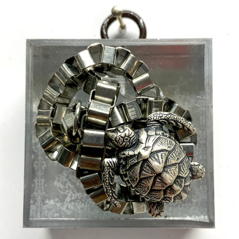Acrylic Frame with Turtle on Necklace / Slight Imperfections (2