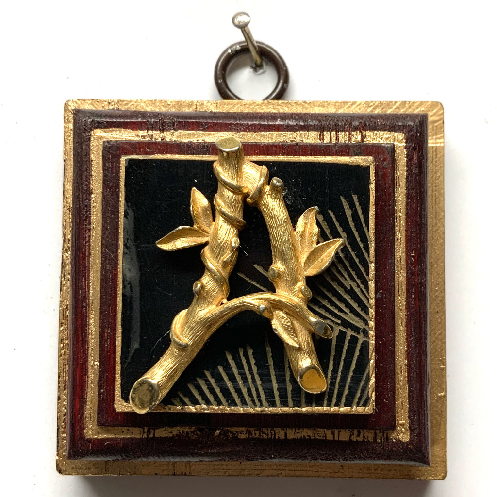 Painted Frame with A Brooch on Coromandel (2.75