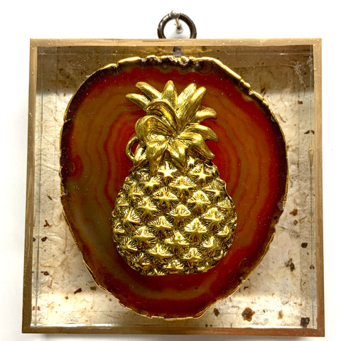 Acrylic Frame with Pineapple on Agate / Slight Imperfections (4