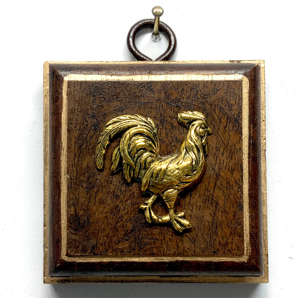 Mahogany Frame with Rooster (2.5” wide)