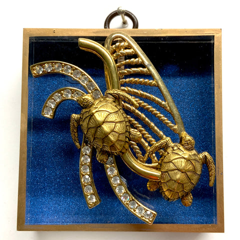 Acrylic Frame with Turtles on Brooch / Slight Imperfections (3