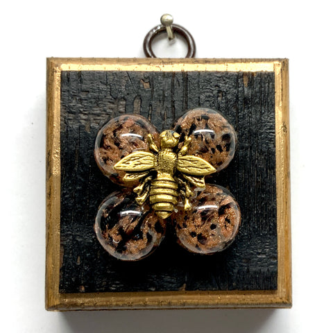 Bourbon Barrel Frame with Napoleonic Bee on Beads (2.25