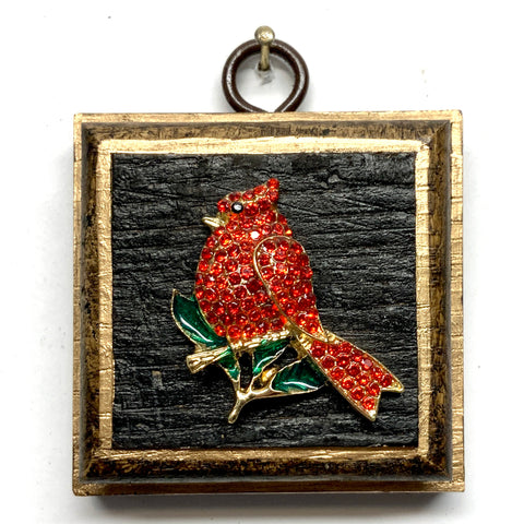 Bourbon Barrel Frame with Sparkle Cardinal (2.25” wide)