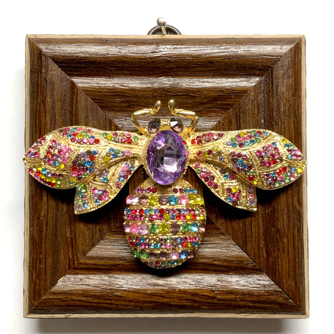 Wooden Frame with Sparkle Bee (4