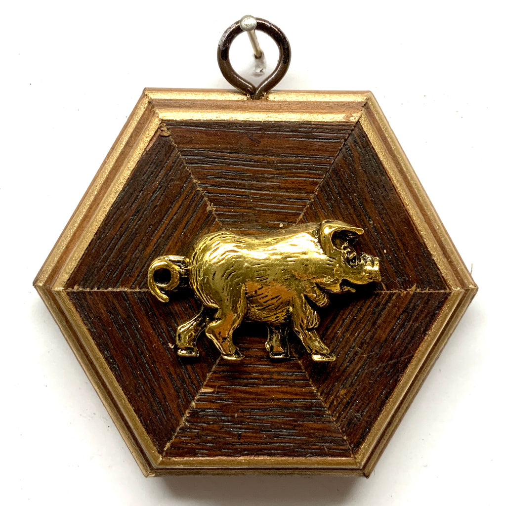 Wooden Frame with Pig (3.5