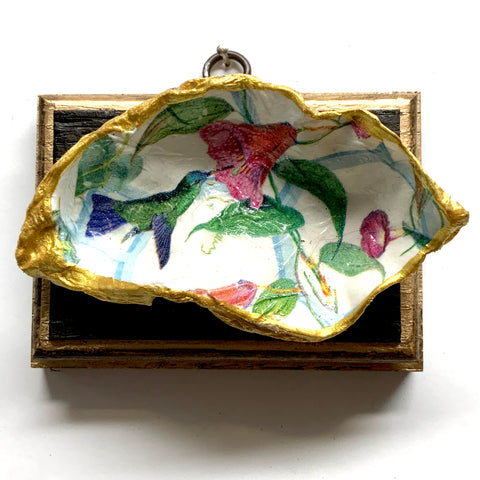Bourbon Barrel Frame with Hummingbird Oyster Shell (4.5