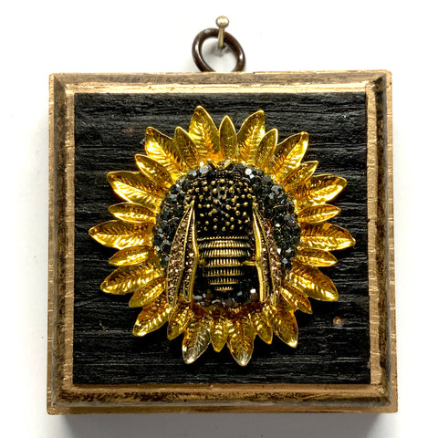 Bourbon Barrel Frame with Bee on Brooch (3.25” wide)