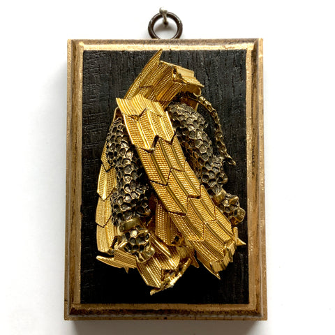 Bourbon Barrel Frame with Leopards on Brooch (3.25