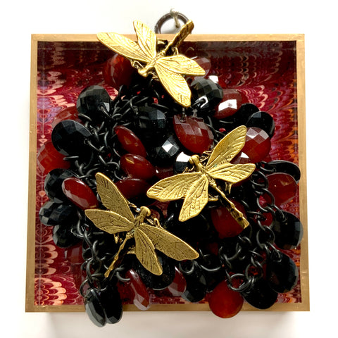 Acrylic Frame with Dragonflies on Necklace / Slight Imperfections (4