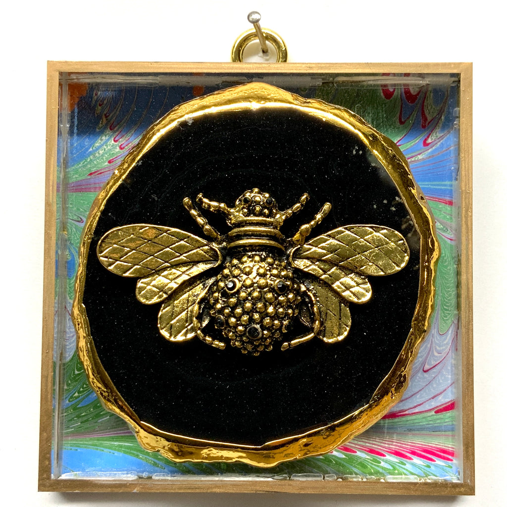 Acrylic Frame with Queen Bee on Agate / Slight Imperfections (4