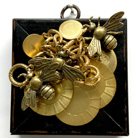 Modern Lacquered Frame with Bees on Necklace (3