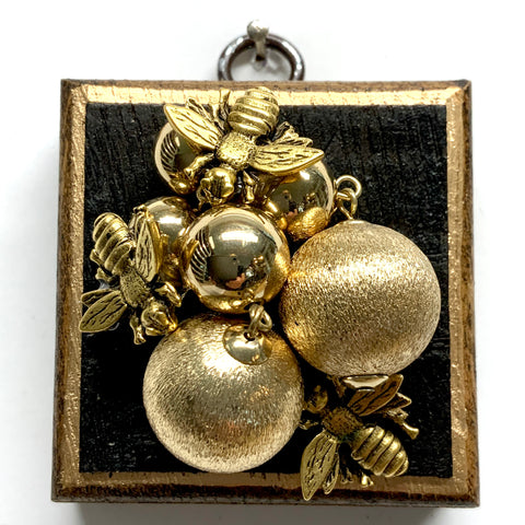 Bourbon Barrel Frame with Napoleonic Bees on Necklace (2.5