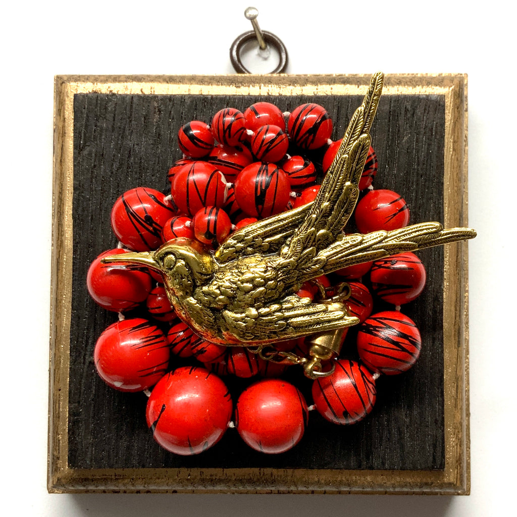Bourbon Barrel Frame with Bird on Necklace (4