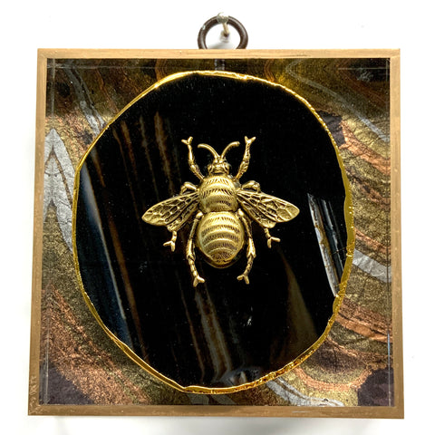 Acrylic Frame with Grande Bee on Agate / Slight Imperfections (4