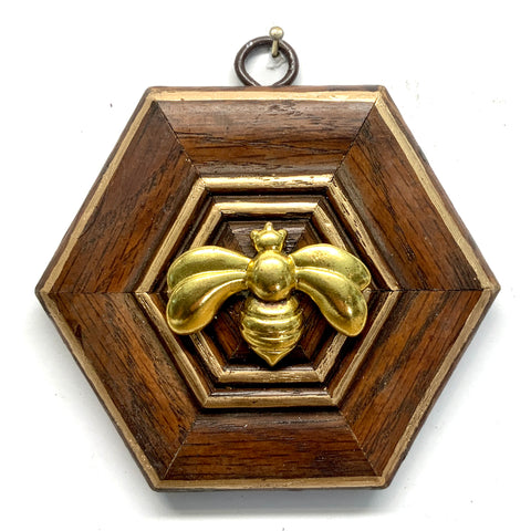 Wooden Frame with Bee (4” wide)