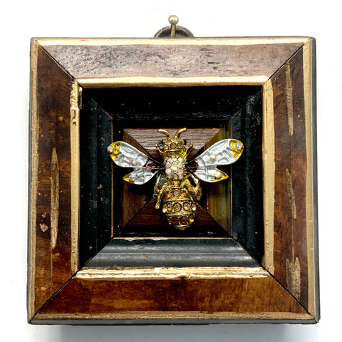 Burled Frame with Sparkle Bee (3.25” wide)