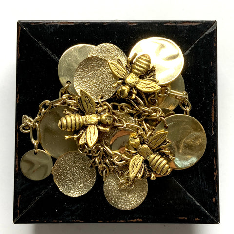 Modern Lacquered Frame with Napoleonic Bees on Necklace (3