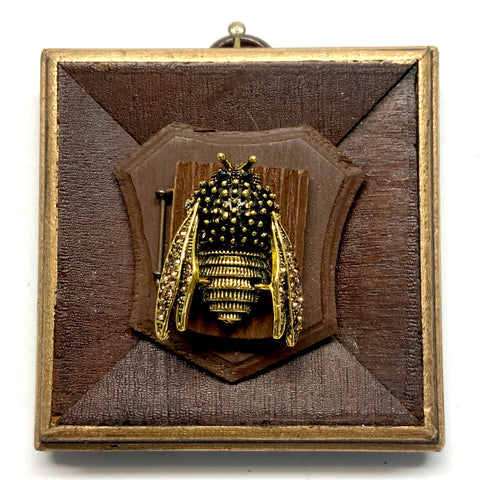Wooden Frame with Bee on Hidden Door (2.75” wide)