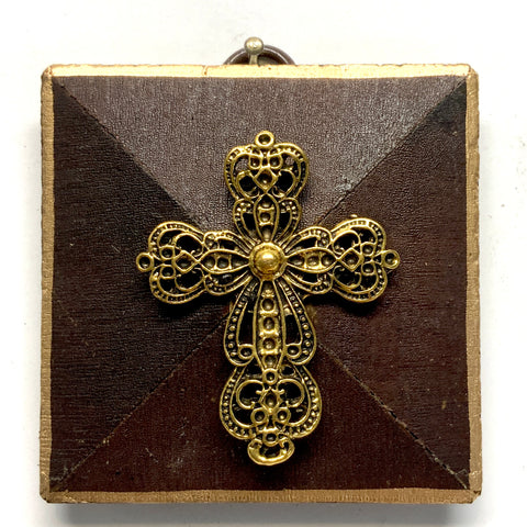 Wooden Frame with Cross (2.75” wide)