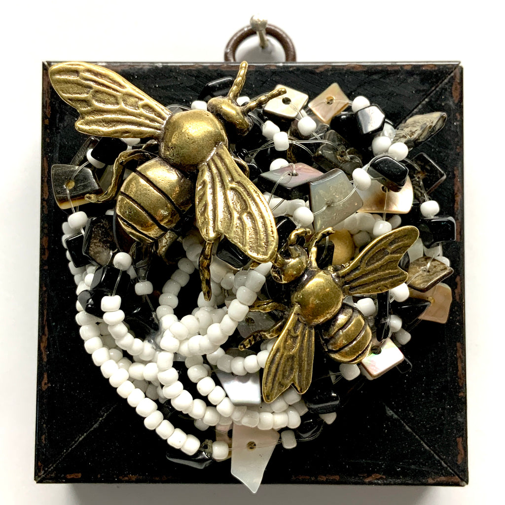 Micro Mosaic Frame with Bees on Beads (3