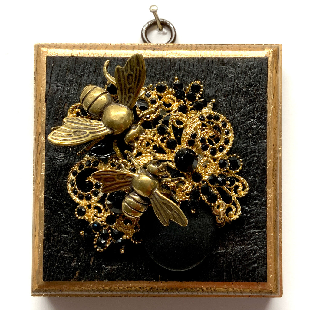 Bourbon Barrel Frame with Bees on Necklace (4