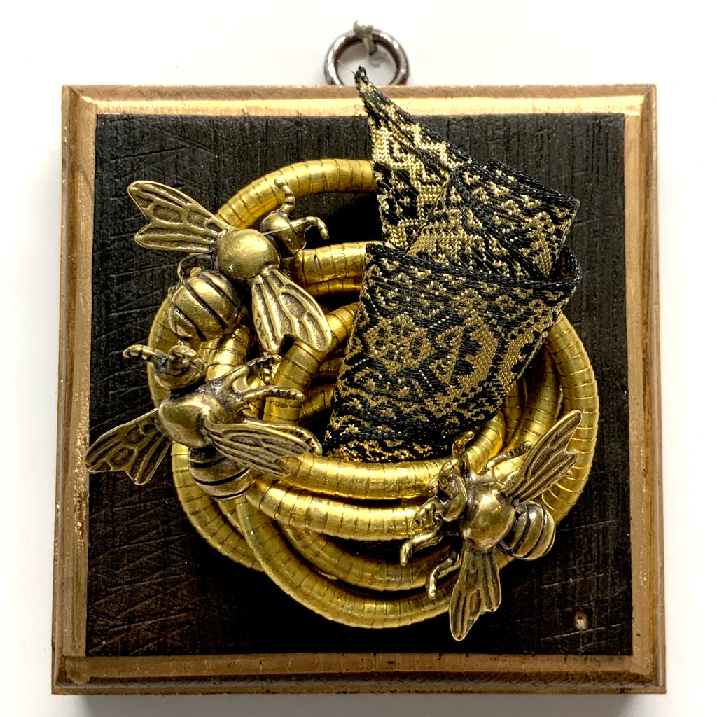 Bourbon Barrel Frame with Bees on Necklace (4