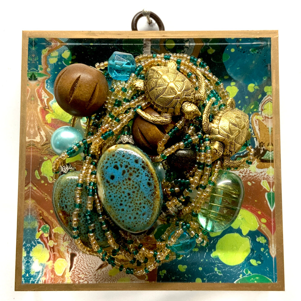 Acrylic Frame with Turtles on Necklace / Slight Imperfections (4