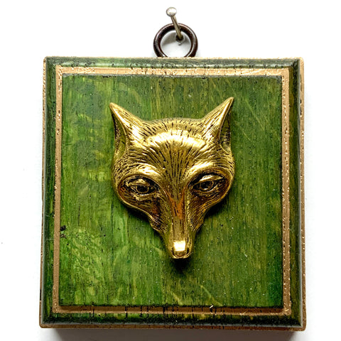 Green Waxed Frame with Fox (3.25
