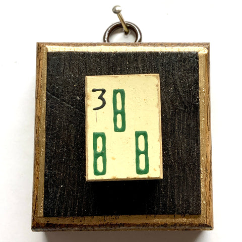 Bourbon Barrel Frame with Mahjong Tile (2.5