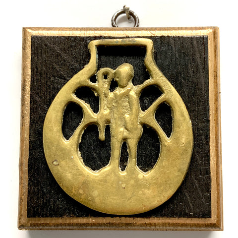 Bourbon Barrel Frame with Horse Brass (4