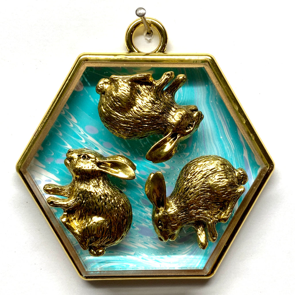 Acrylic Frame with Rabbit Rabbit Rabbit / Slight Imperfections (3.25