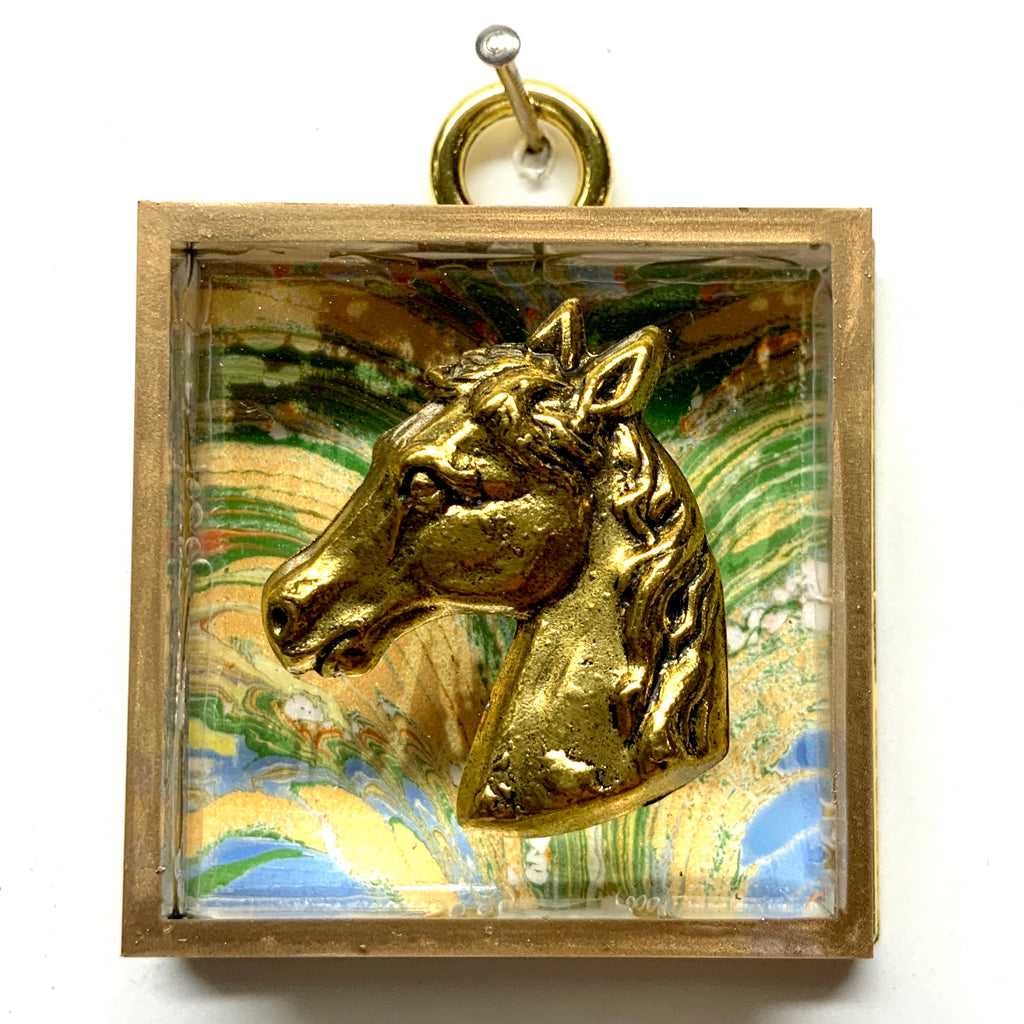 Acrylic Frame with Horse / Slight Imperfections (2