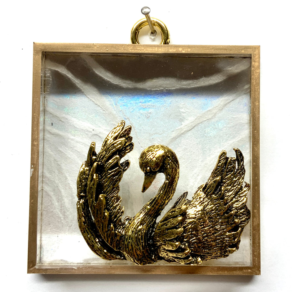 Acrylic Frame with Swan / Slight Imperfections (3