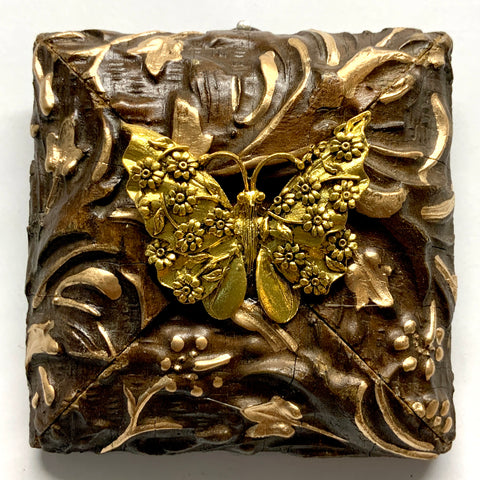 Painted Frame with Butterfly (3.75