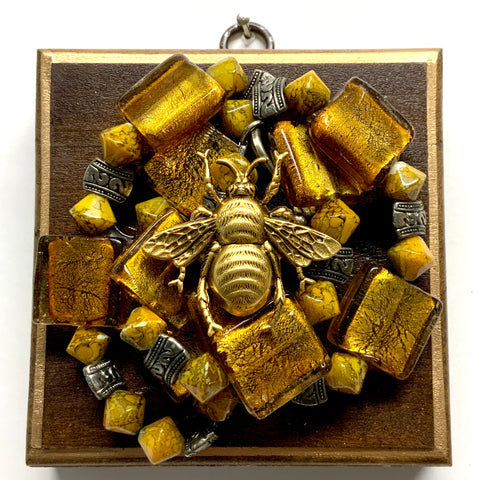 Wooden Frame with Grande Bee on Necklace (4