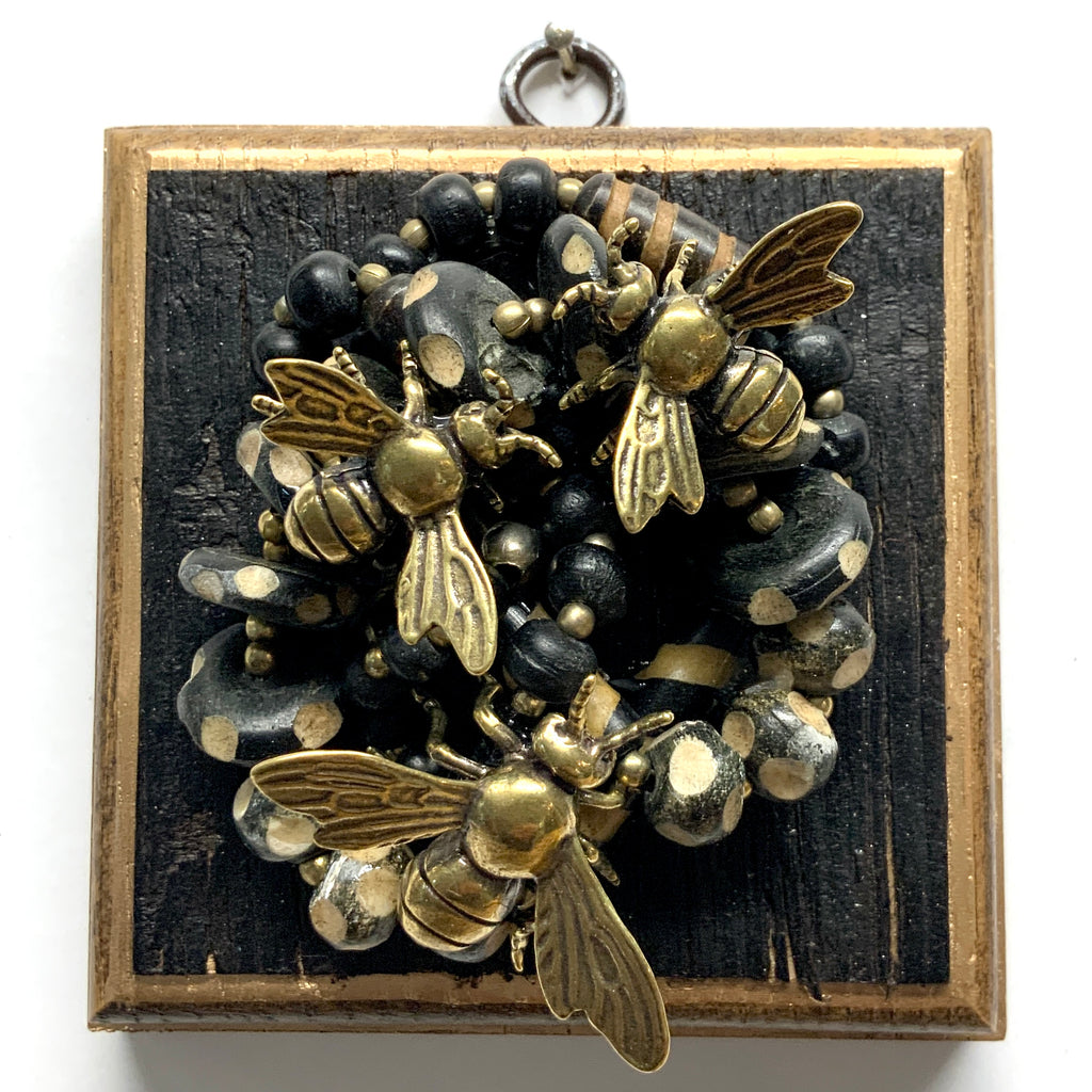 Bourbon Barrel Frame with Bees on Necklace (4