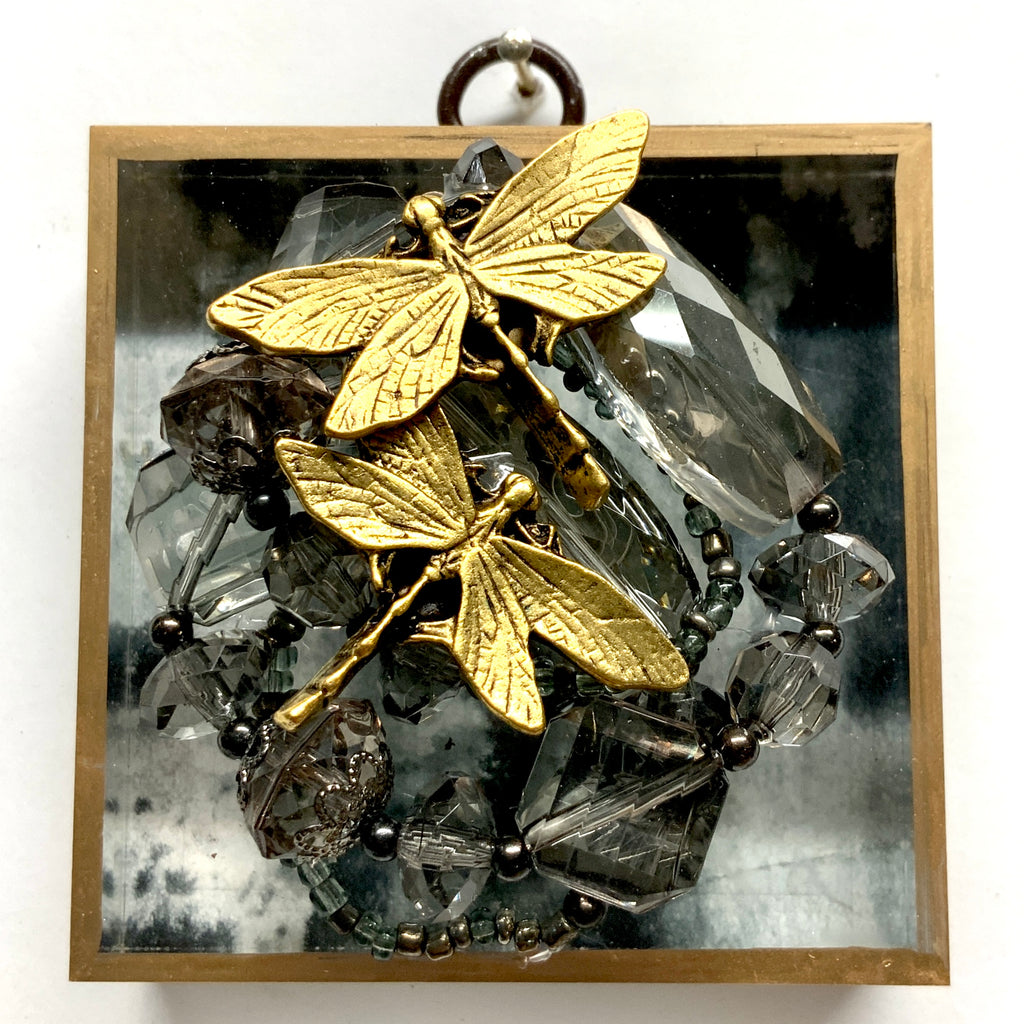 Acrylic Frame with Dragonflies on Necklace / Slight Imperfections (3
