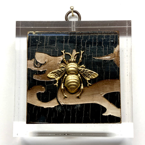 Lucite Acrylic Frame with Grande Bee on Coromandel (3.75” wide)