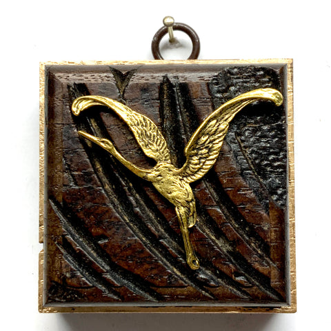Wooden Frame with Crane (2.75” wide)