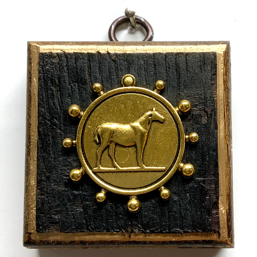 Bourbon Barrel Frame with Horse Coin (2.5