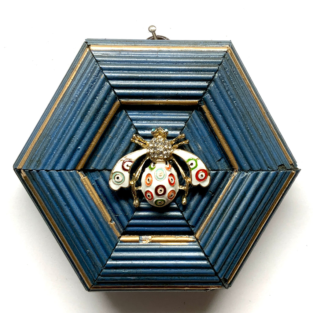 Painted Frame with Enameled Bee (4.75