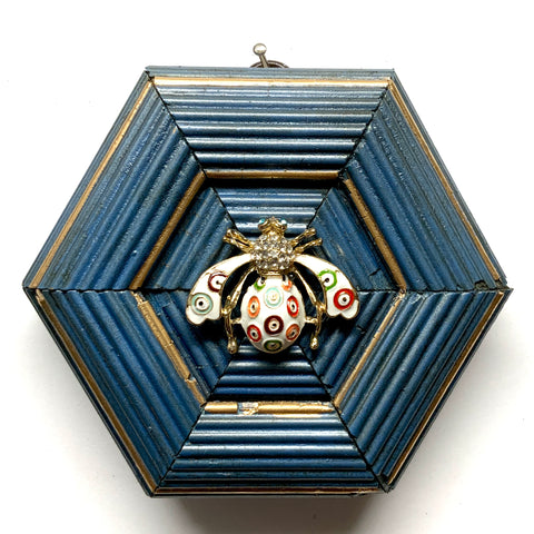Painted Frame with Enameled Bee (4.75