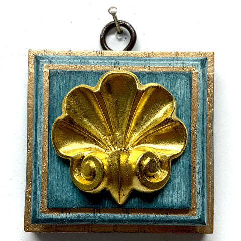 Blue Waxed Frame with Shell (2.75
