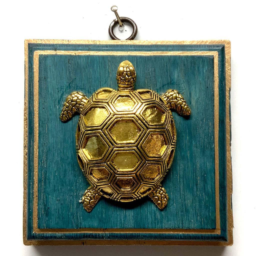 Blue Waxed Frame with Turtle (4
