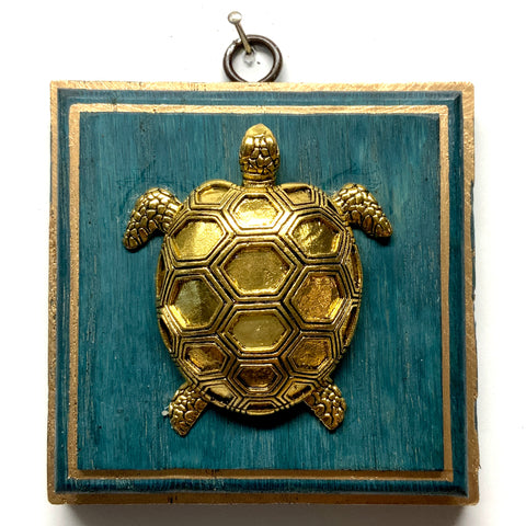 Blue Waxed Frame with Turtle (4