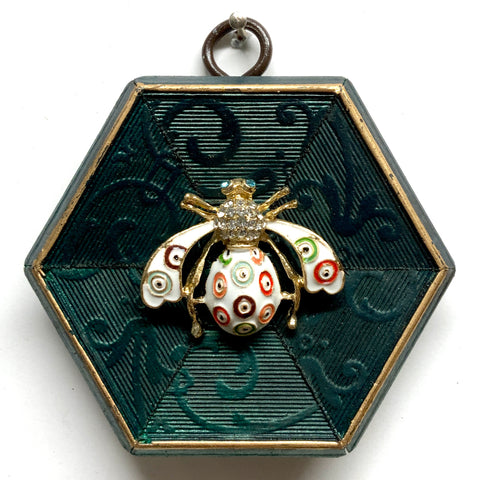 Painted Frame with Enameled Bee (3.25